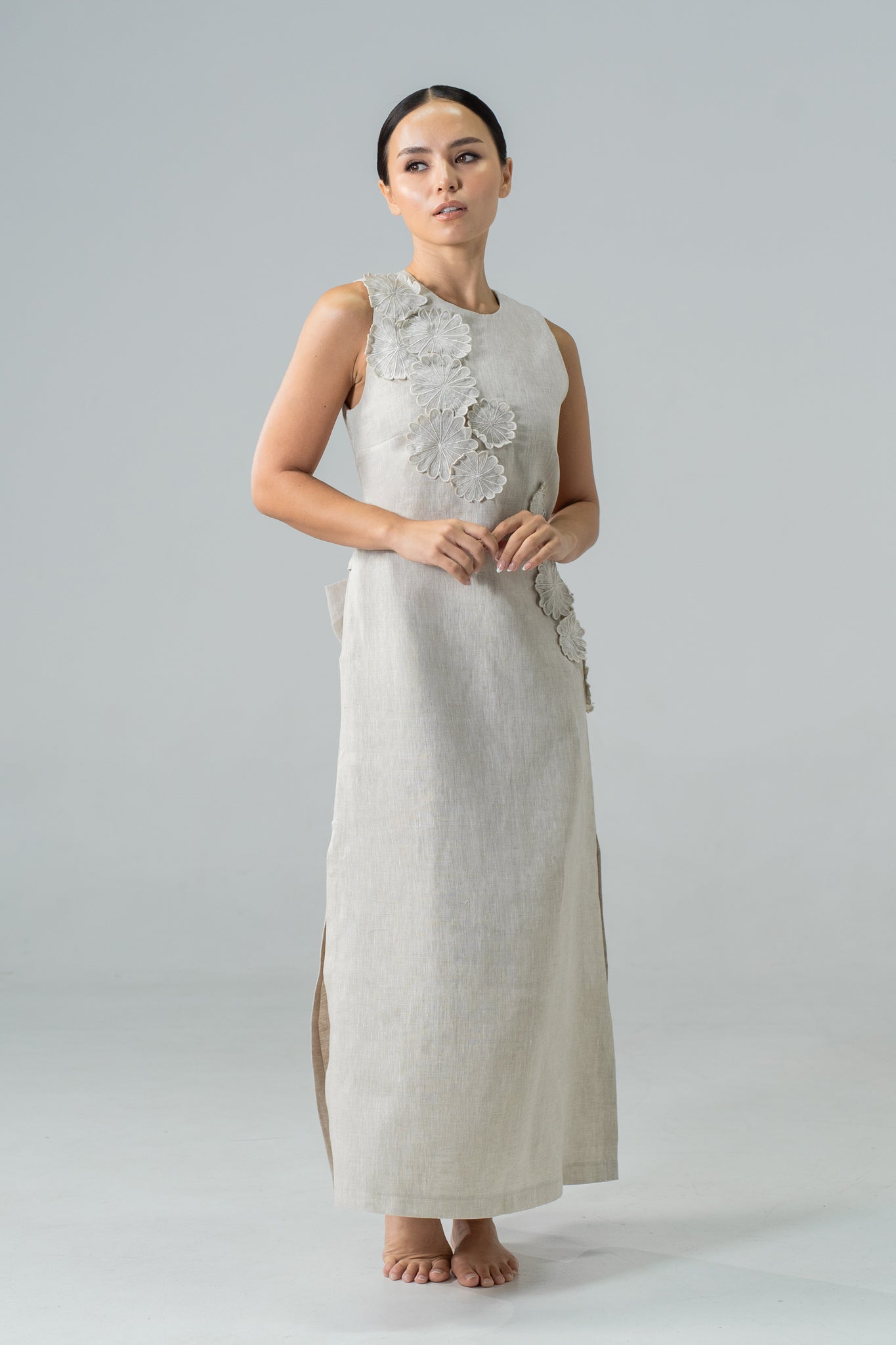 Carmela Slip Dress Oatmeal