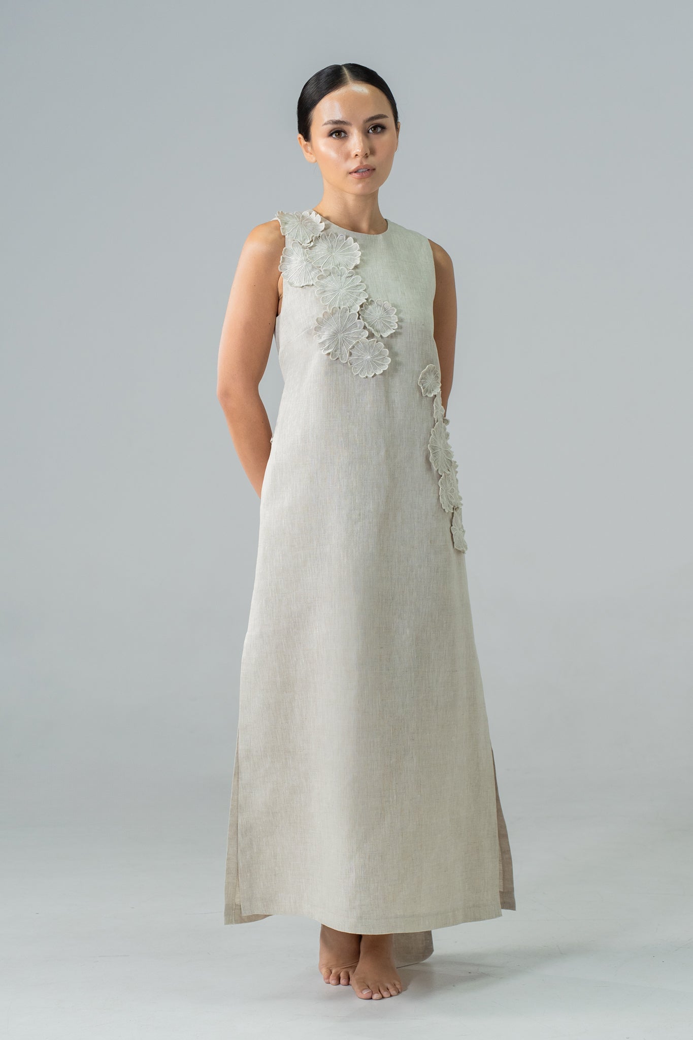 Carmela Slip Dress Oatmeal