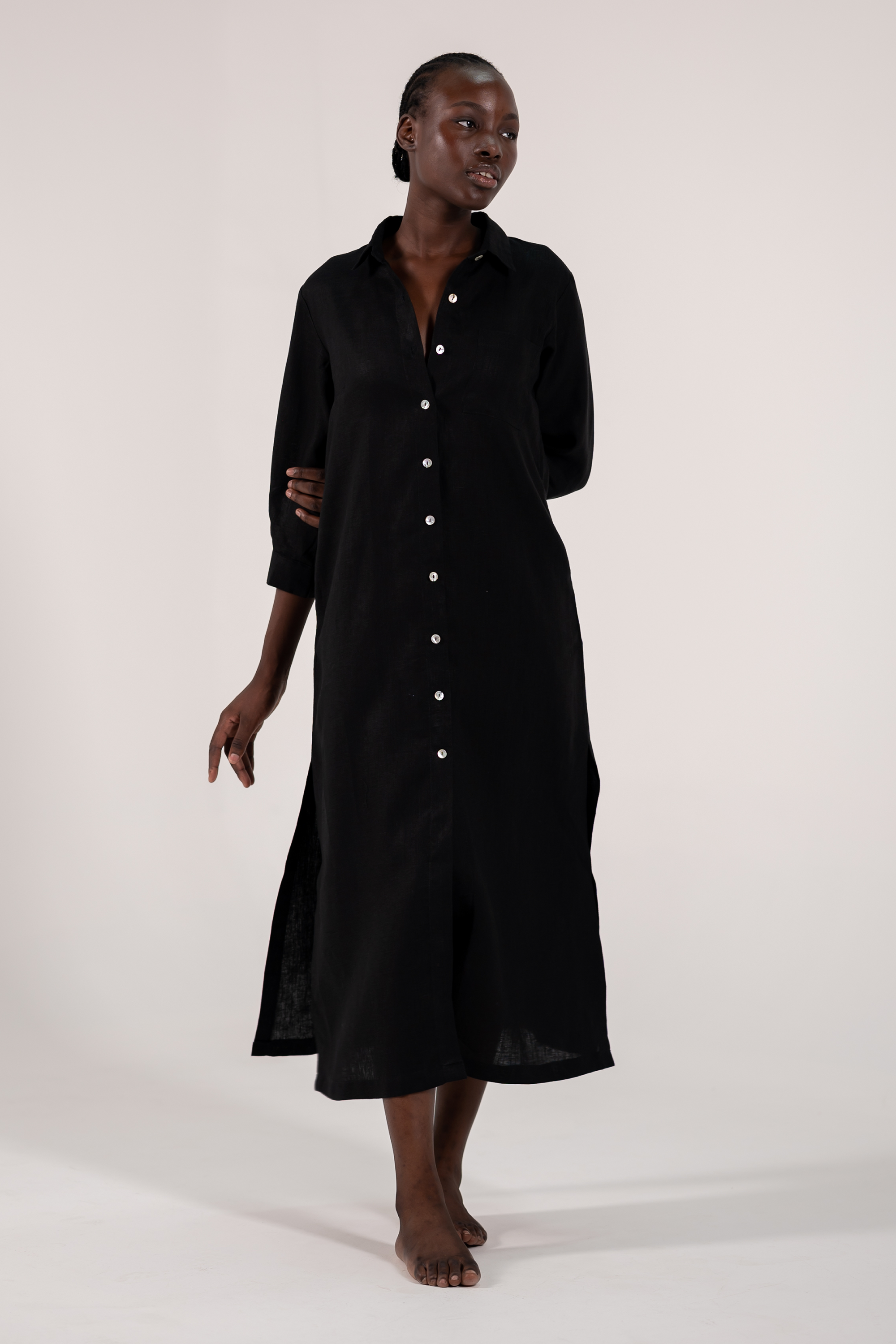 Carlos Shirt Dress Black