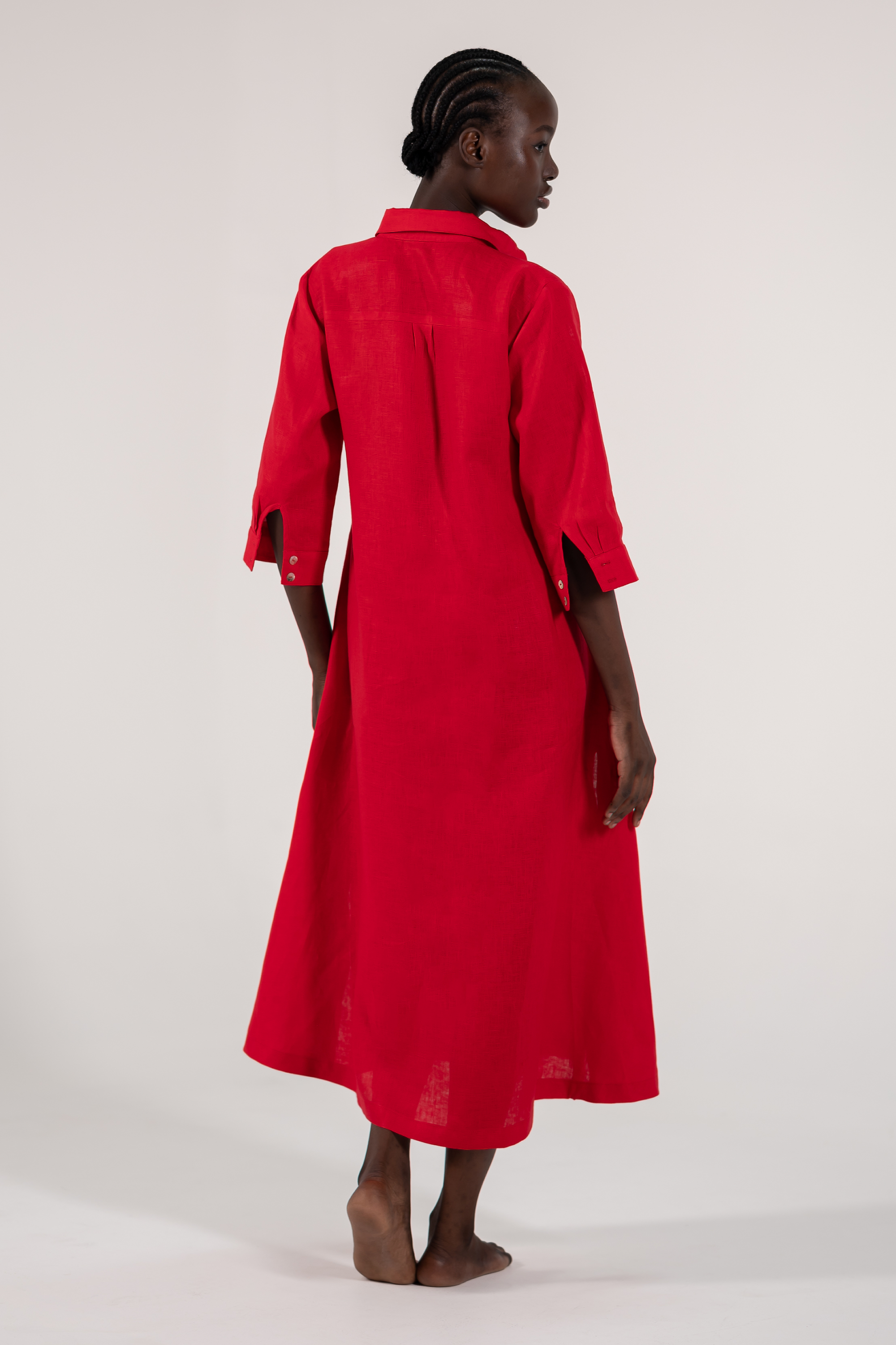 Carlos Shirt Dress Red