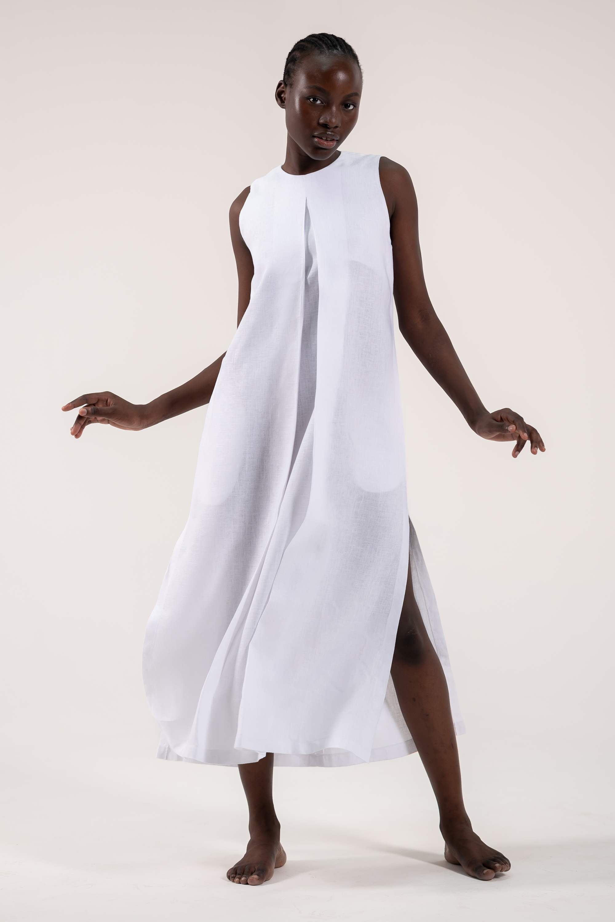 Kenji Slip Dress White