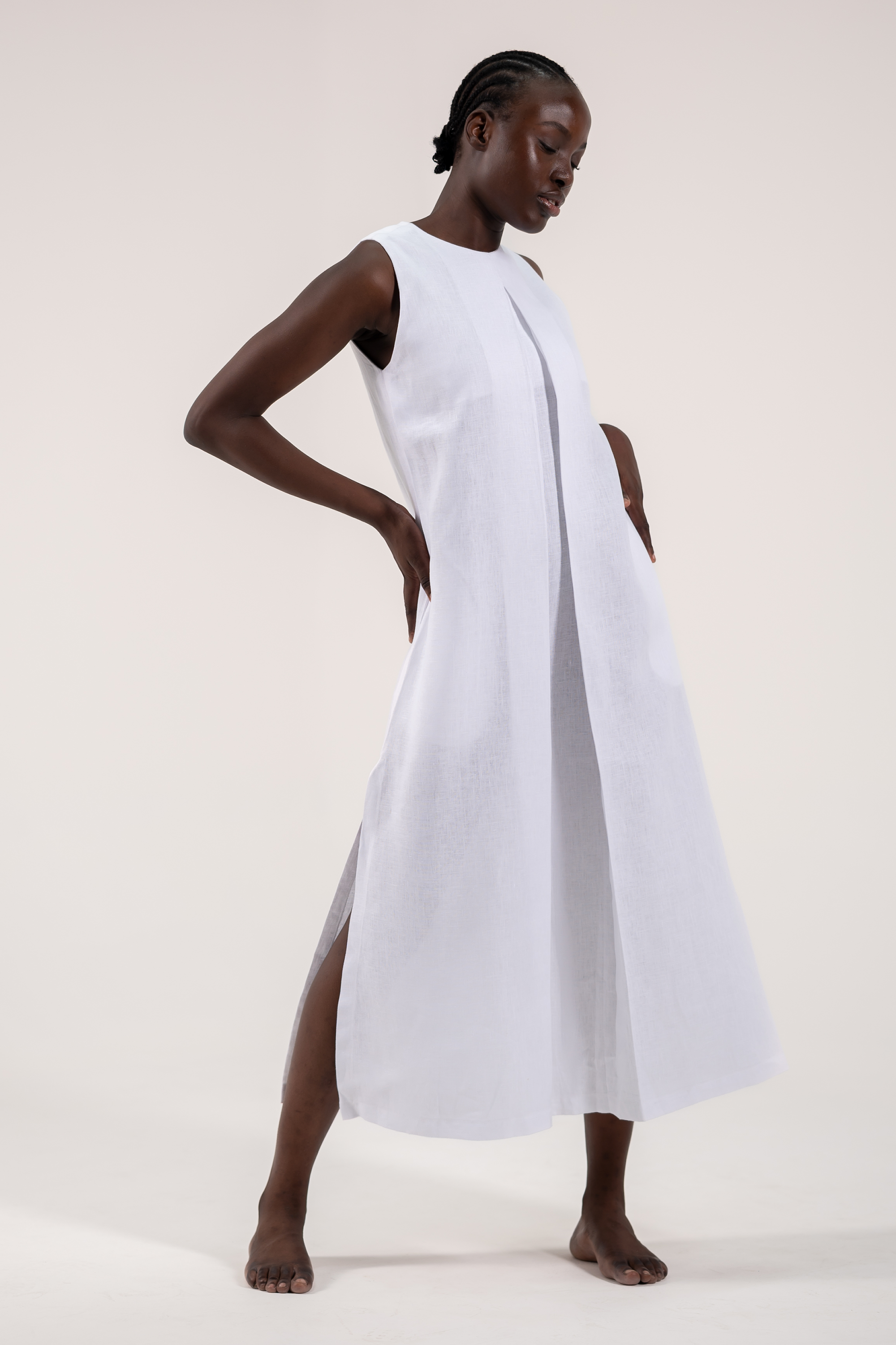 Kenji Slip Dress White