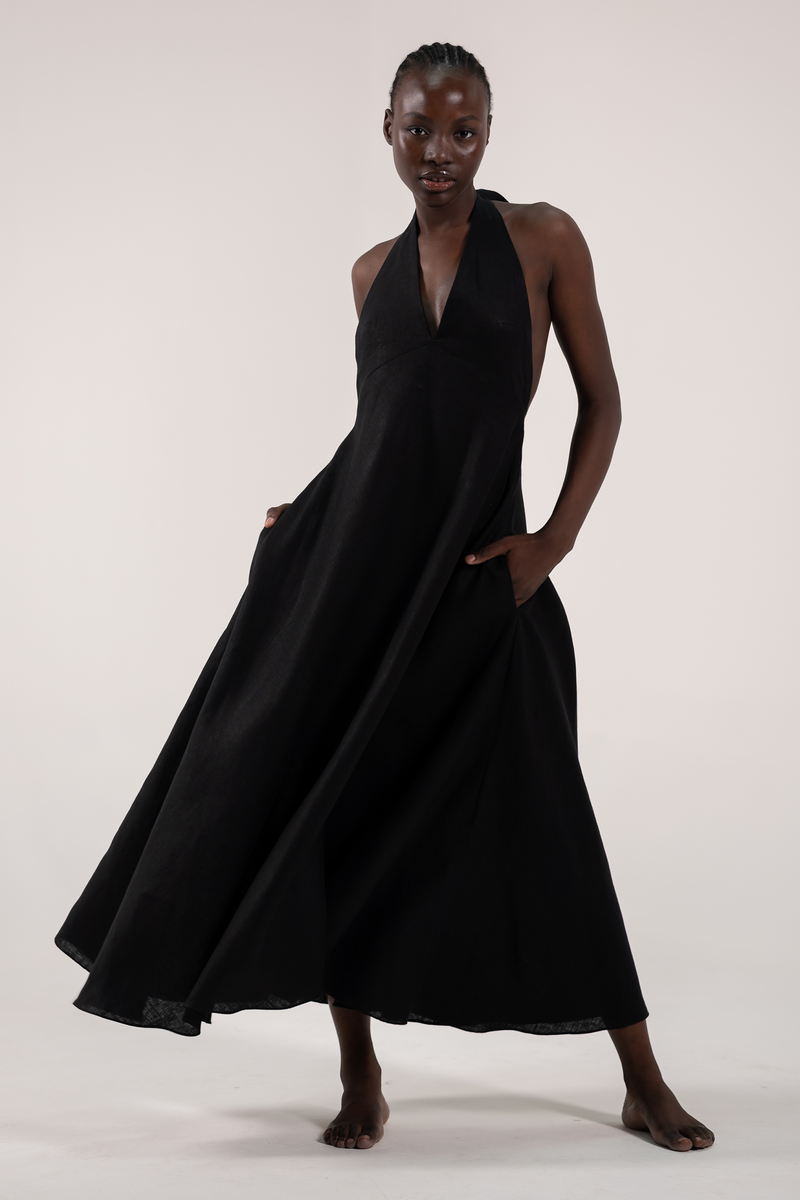 Albert Maxi Dress Black – TRUDE LIZARES