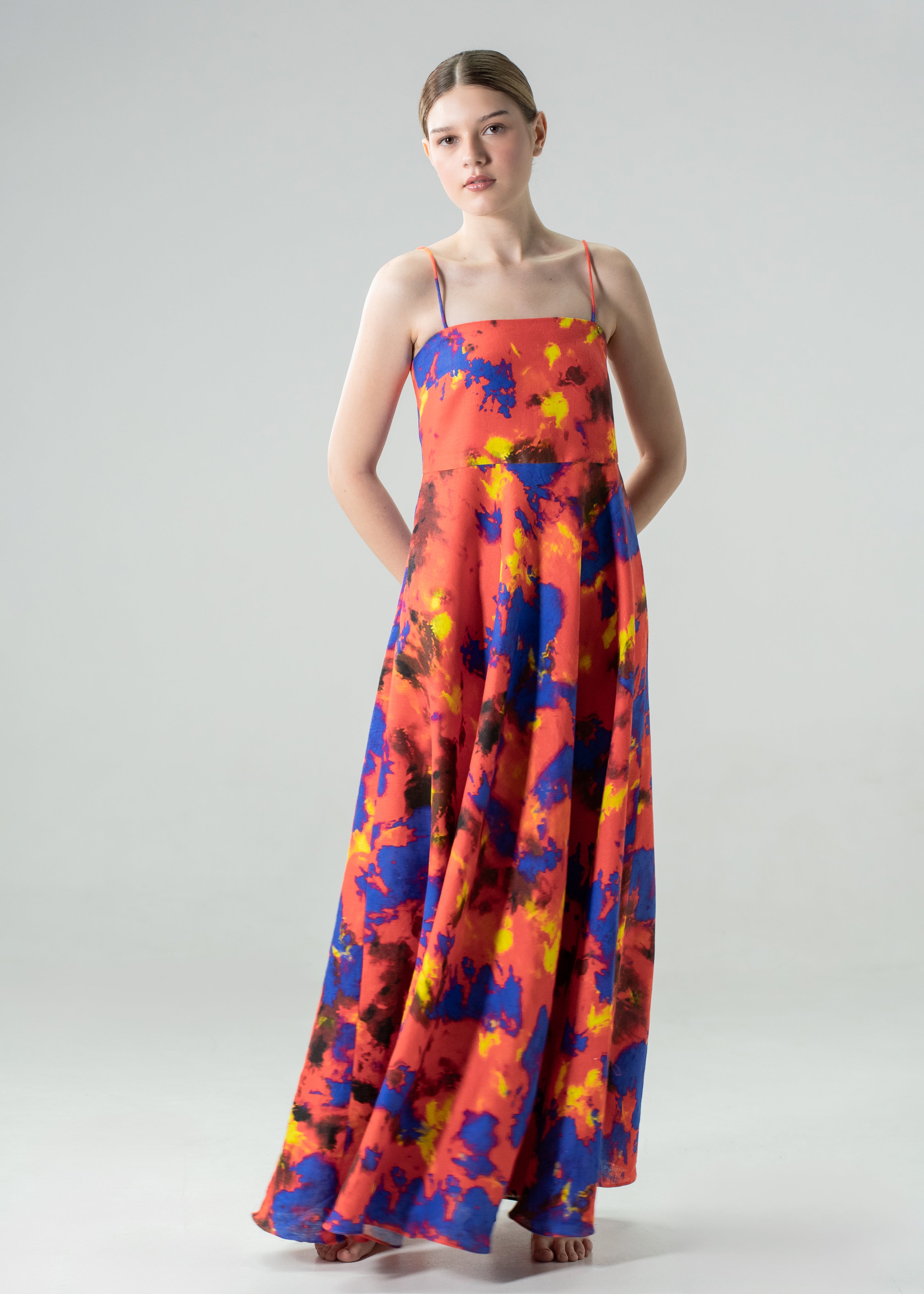 Asher Maxi Dress Splashes of the Fiery Spirit