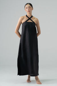 Athena Slip Dress Black