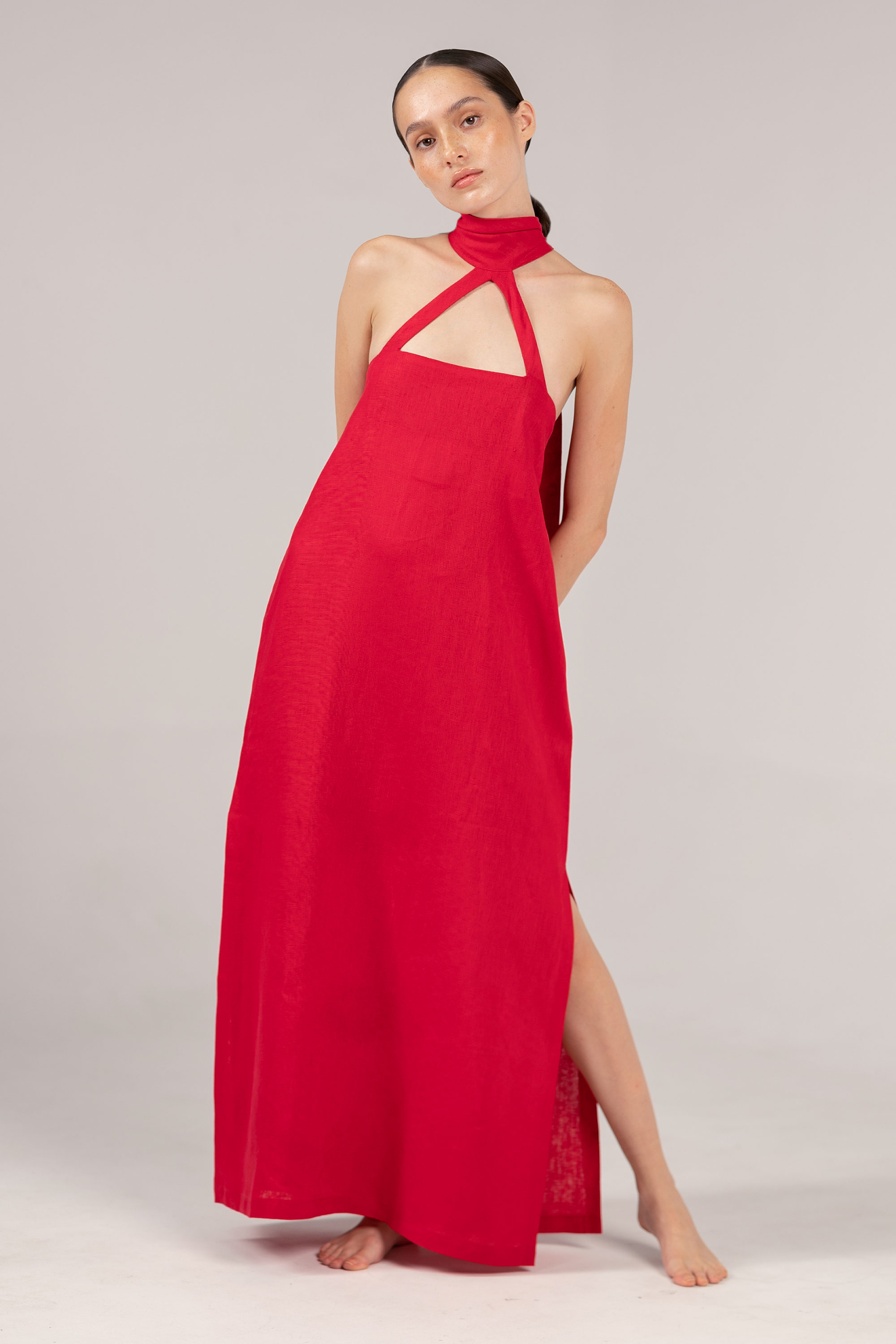 Avani Slip Dress Red