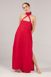 Avani Slip Dress Red