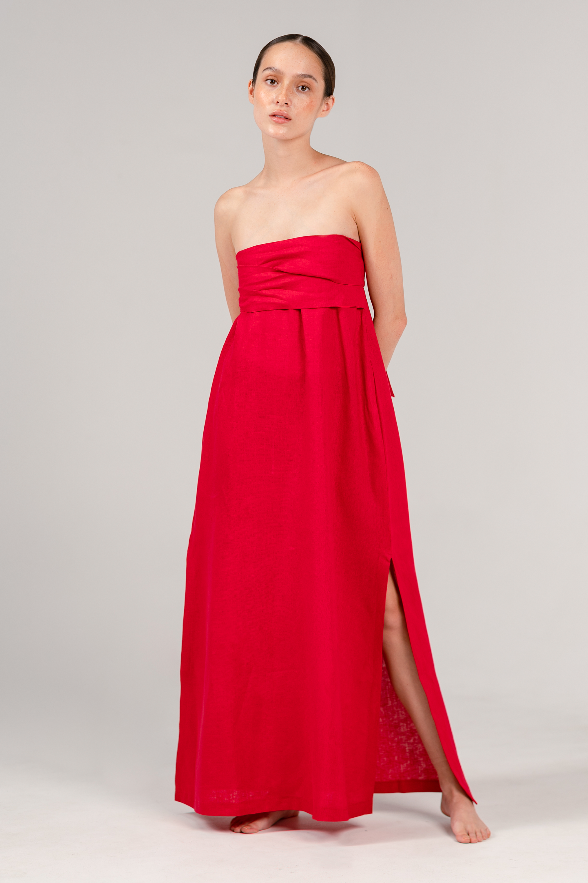 Nikolai Slip Dress Red