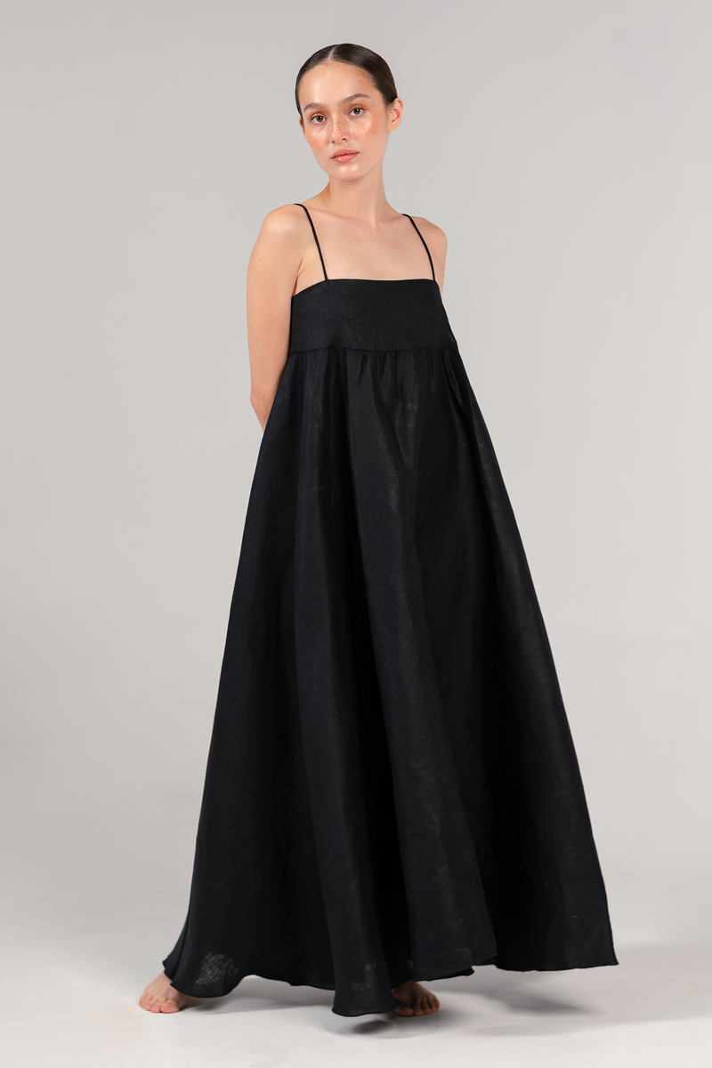 Isla Maxi Dress Black – TRUDE LIZARES