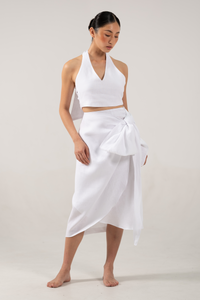 Rowan Sarong Skirt White