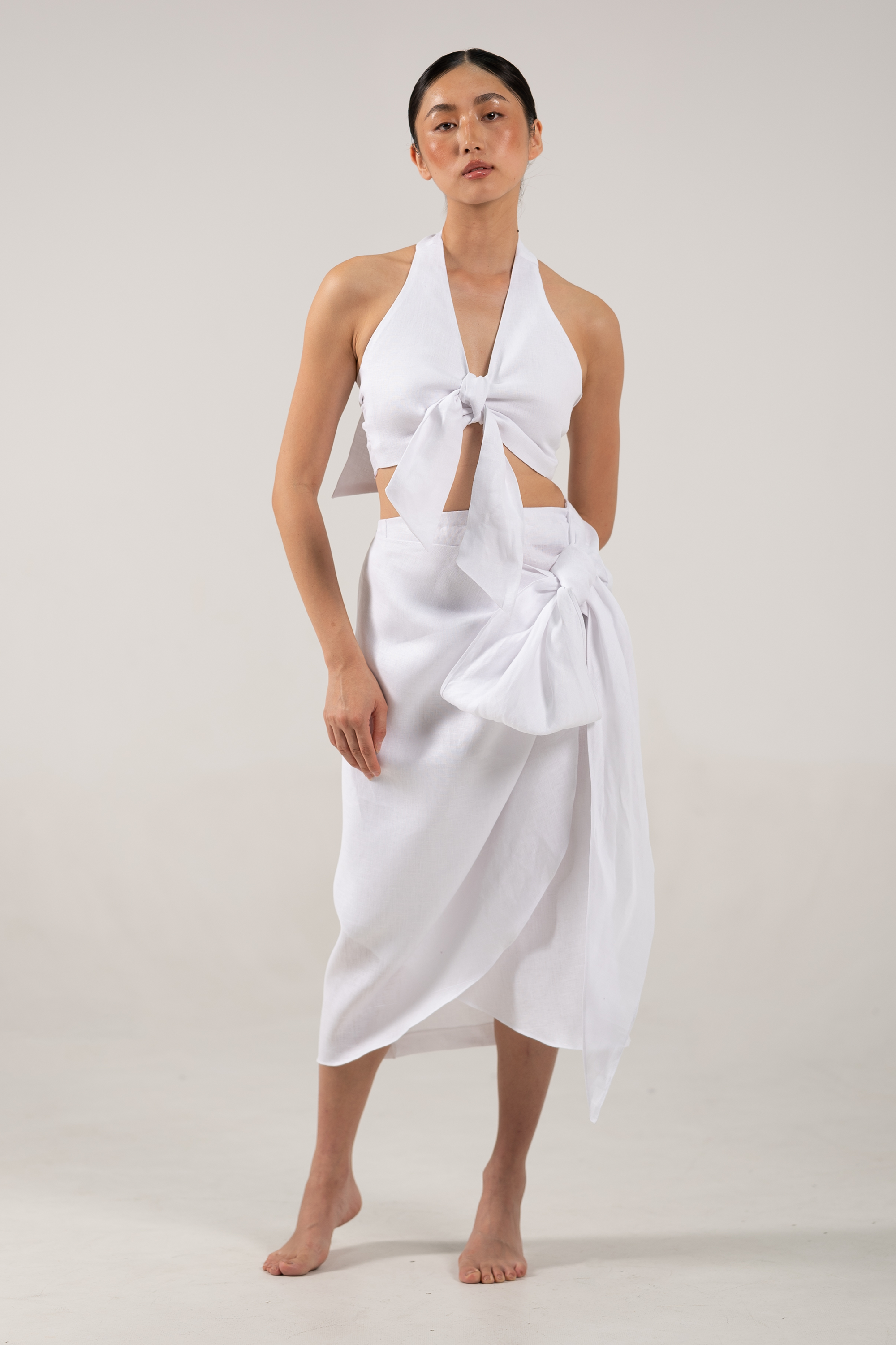 Rowan Sarong Skirt White