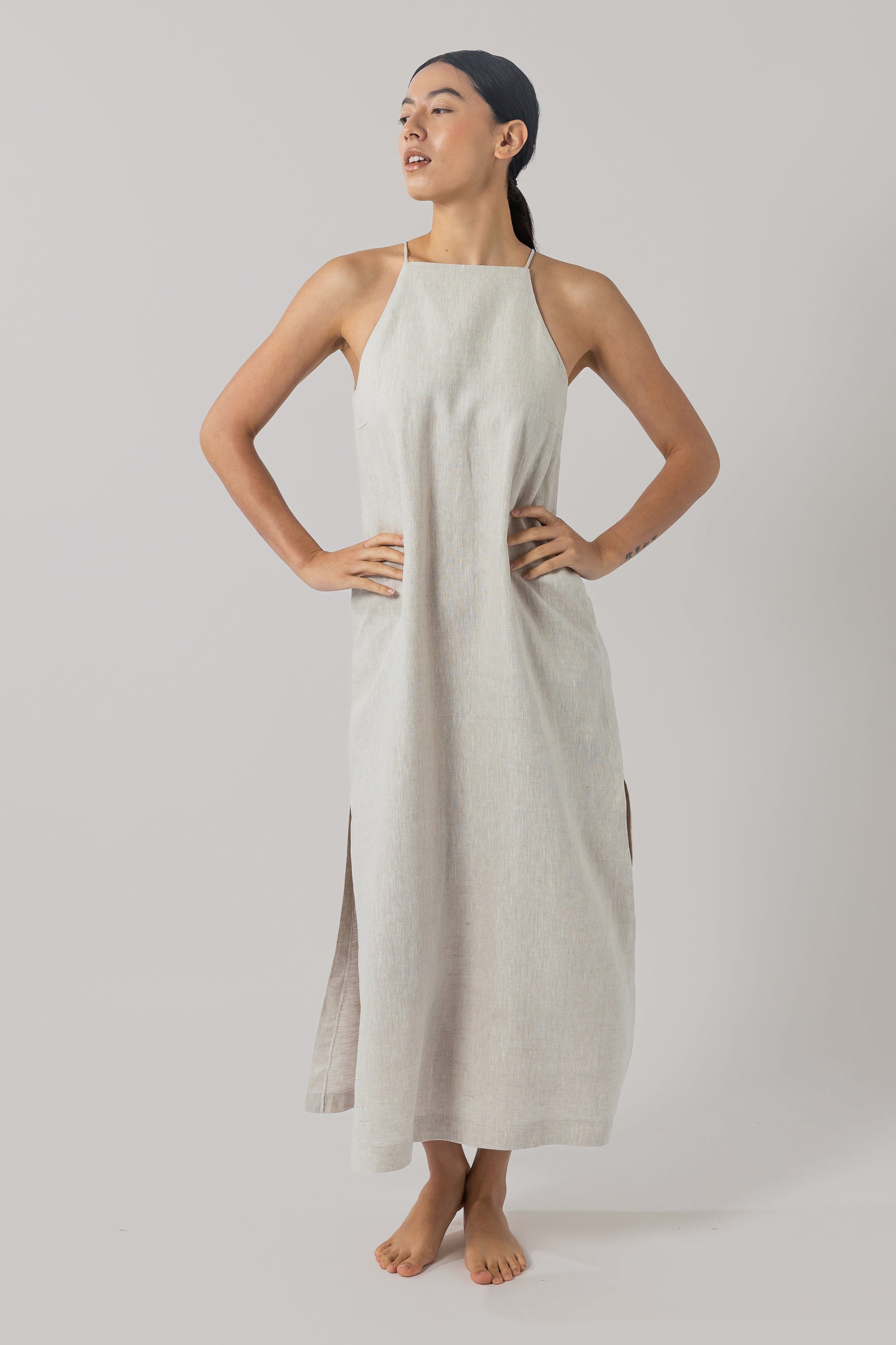 Maia Slip Dress Oatmeal