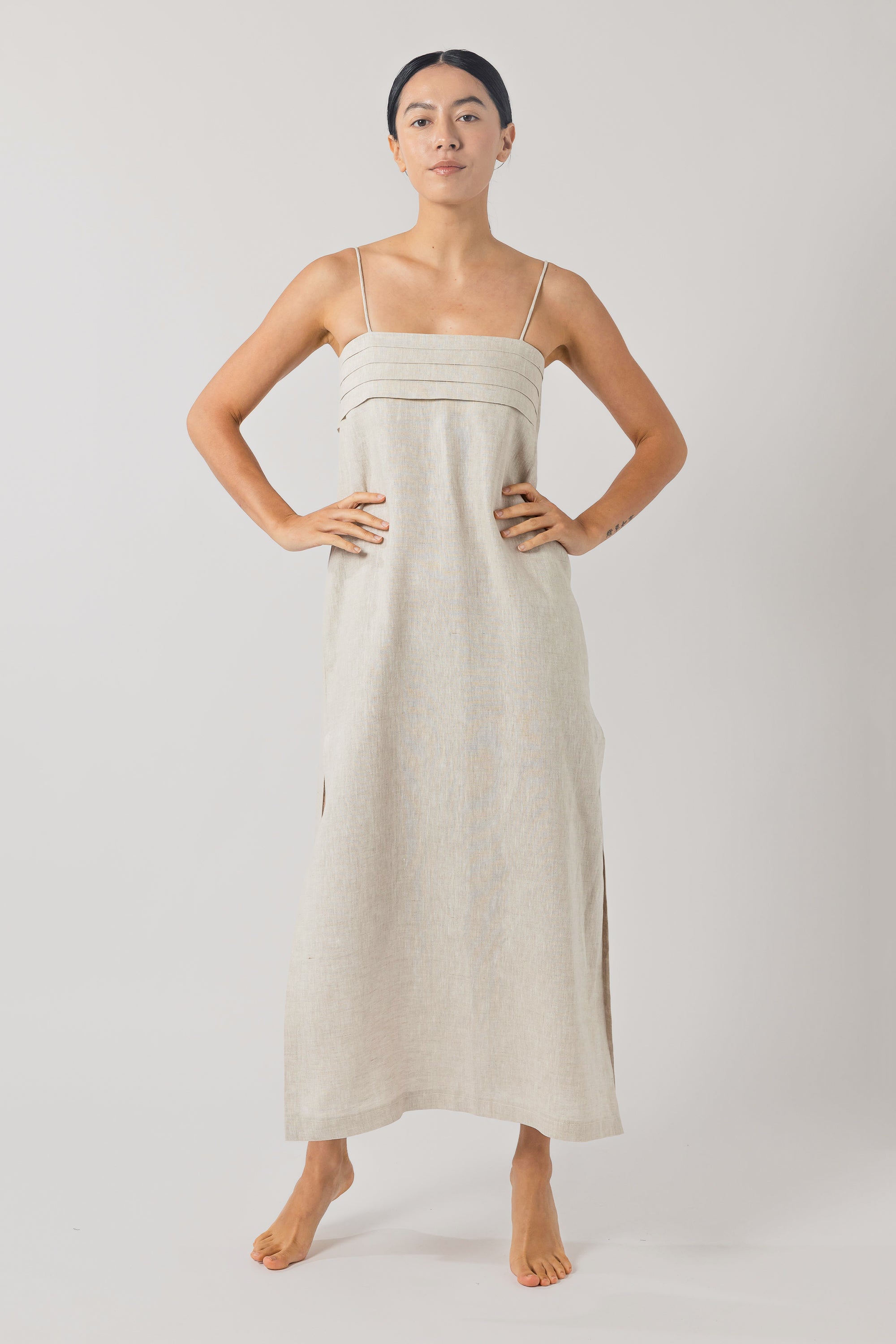 Clara Slip Dress Oatmeal