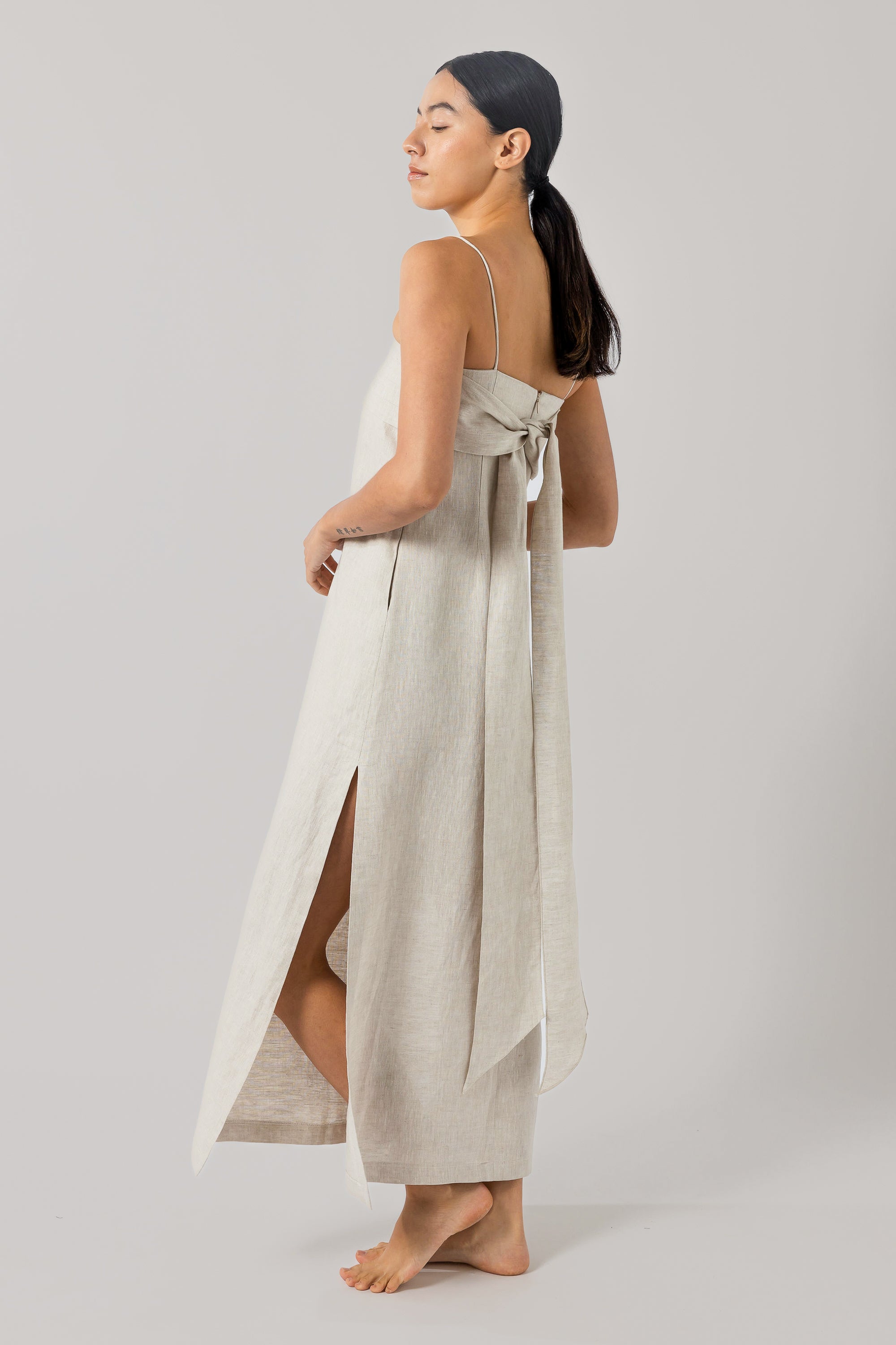 Clara Slip Dress Oatmeal
