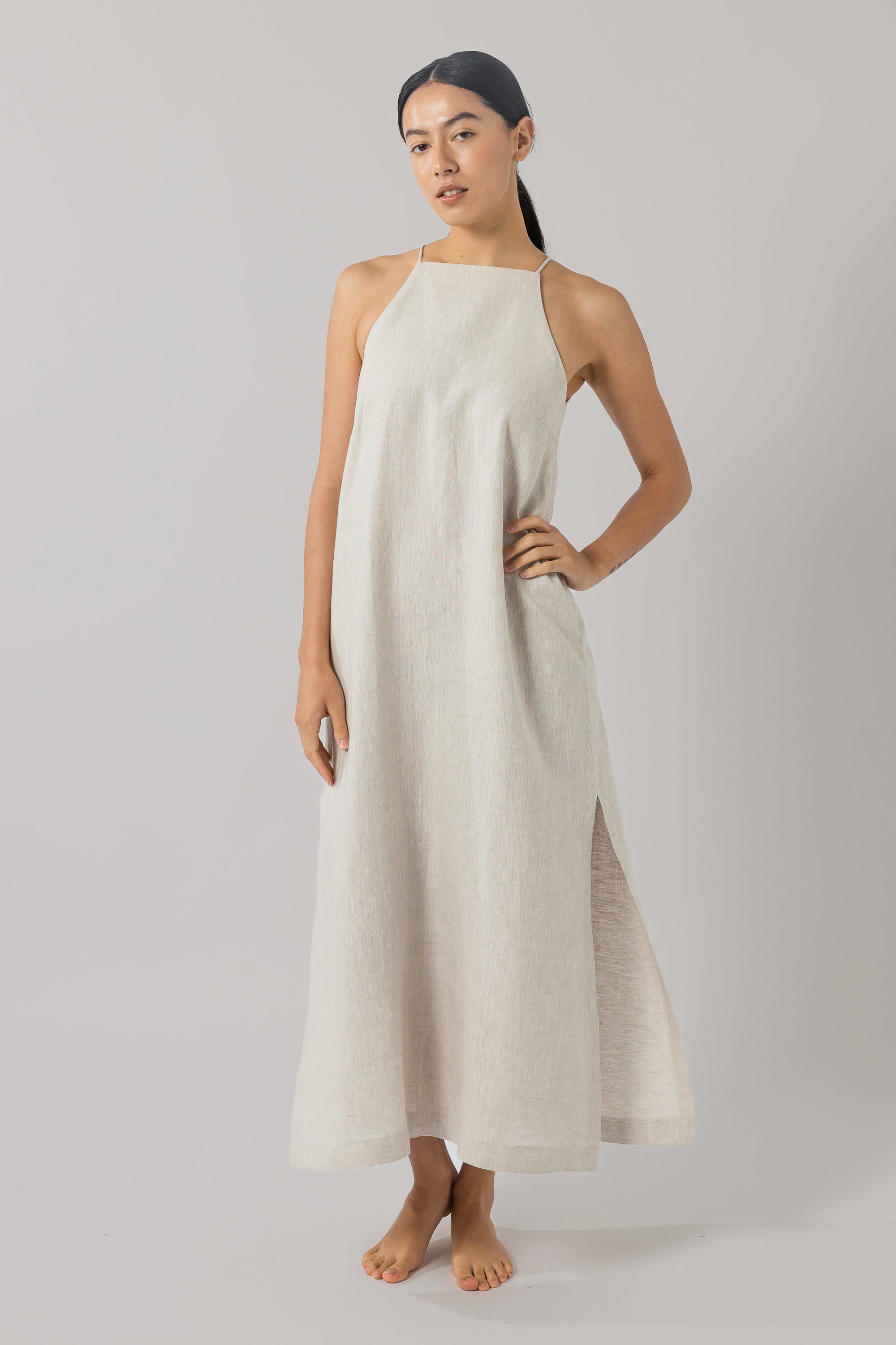 Maia Slip Dress Oatmeal