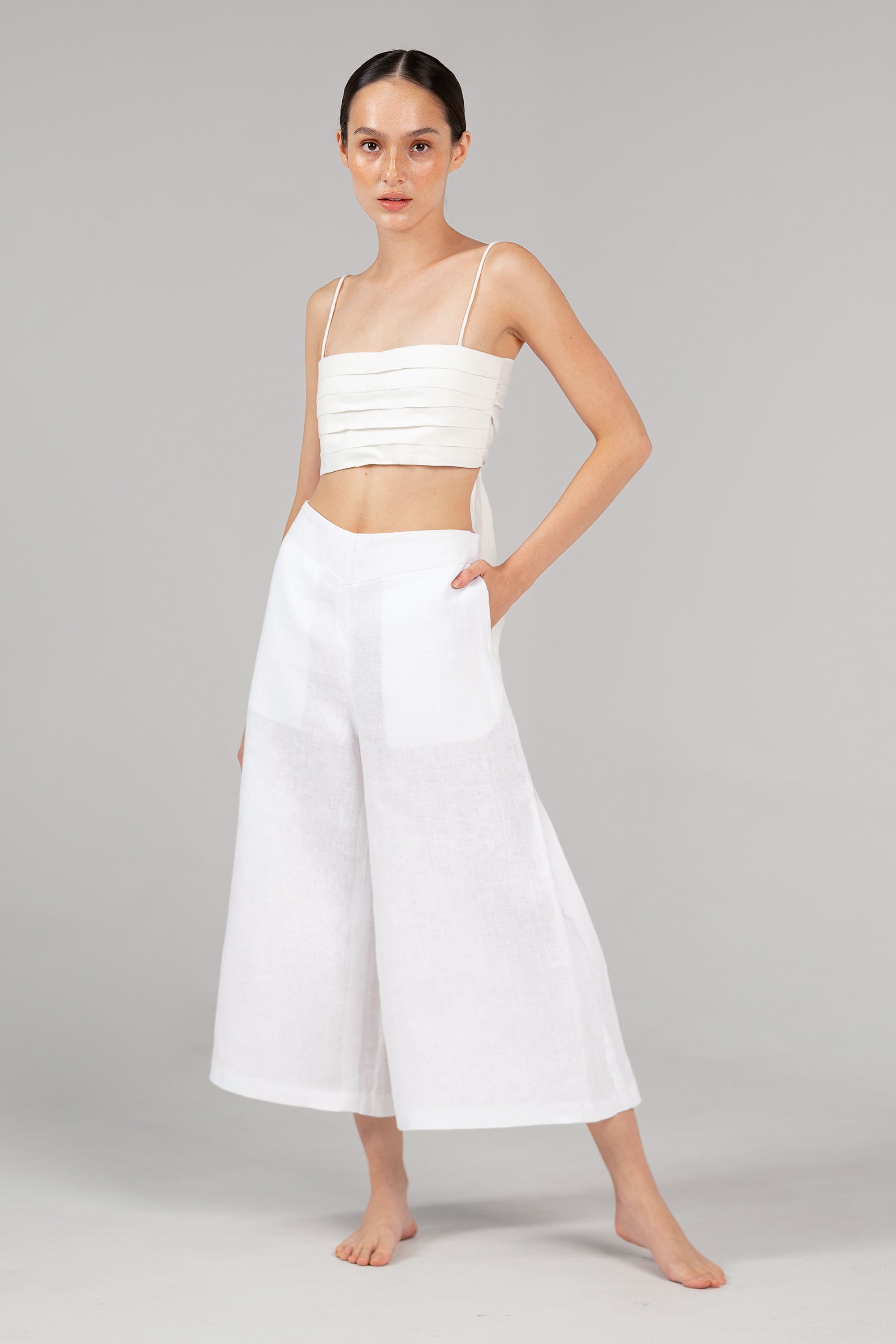 Corazon Culottes White