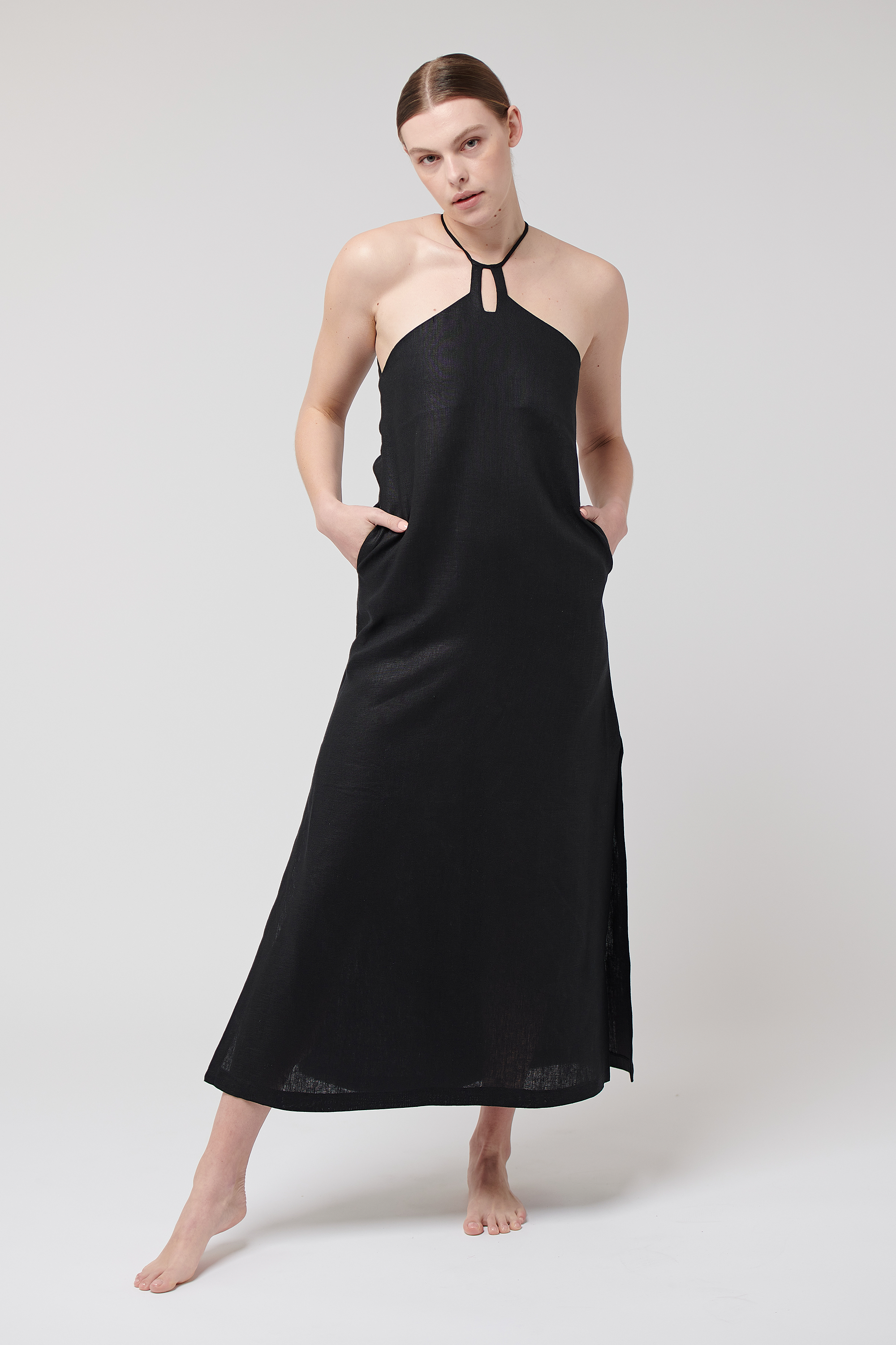 Iris Slip Dress Black