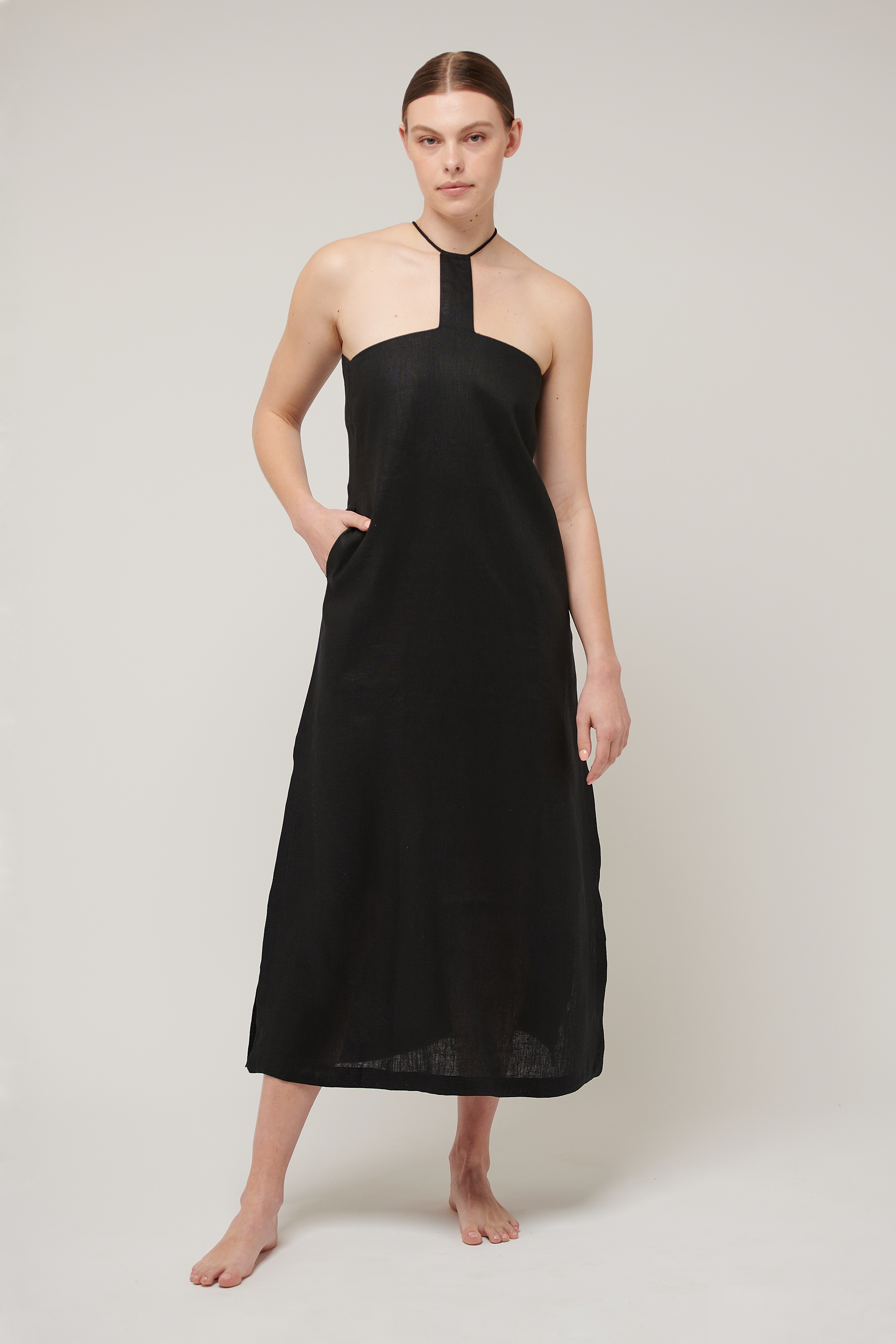 Amara Slip Dress Black