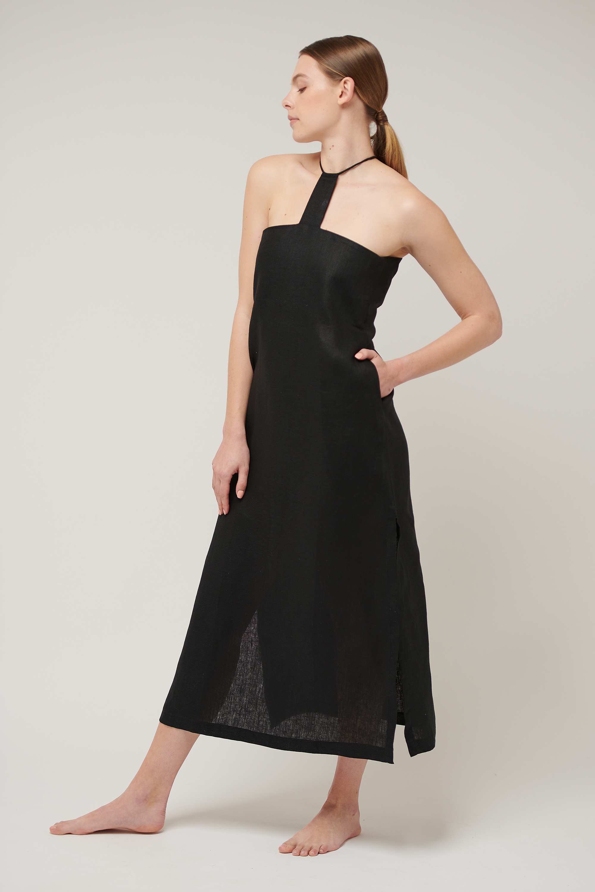 Amara Slip Dress Black