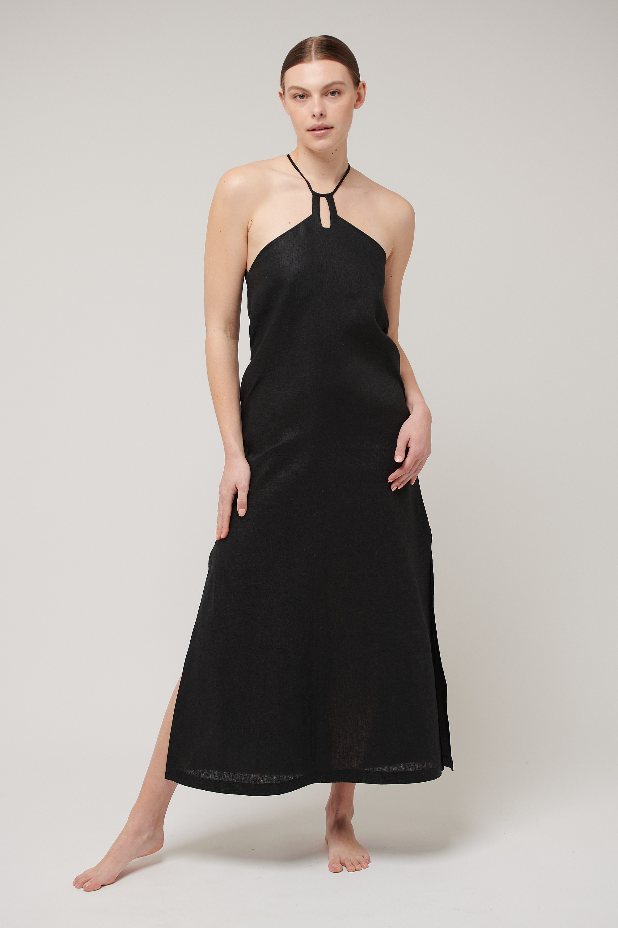Iris Slip Dress Black