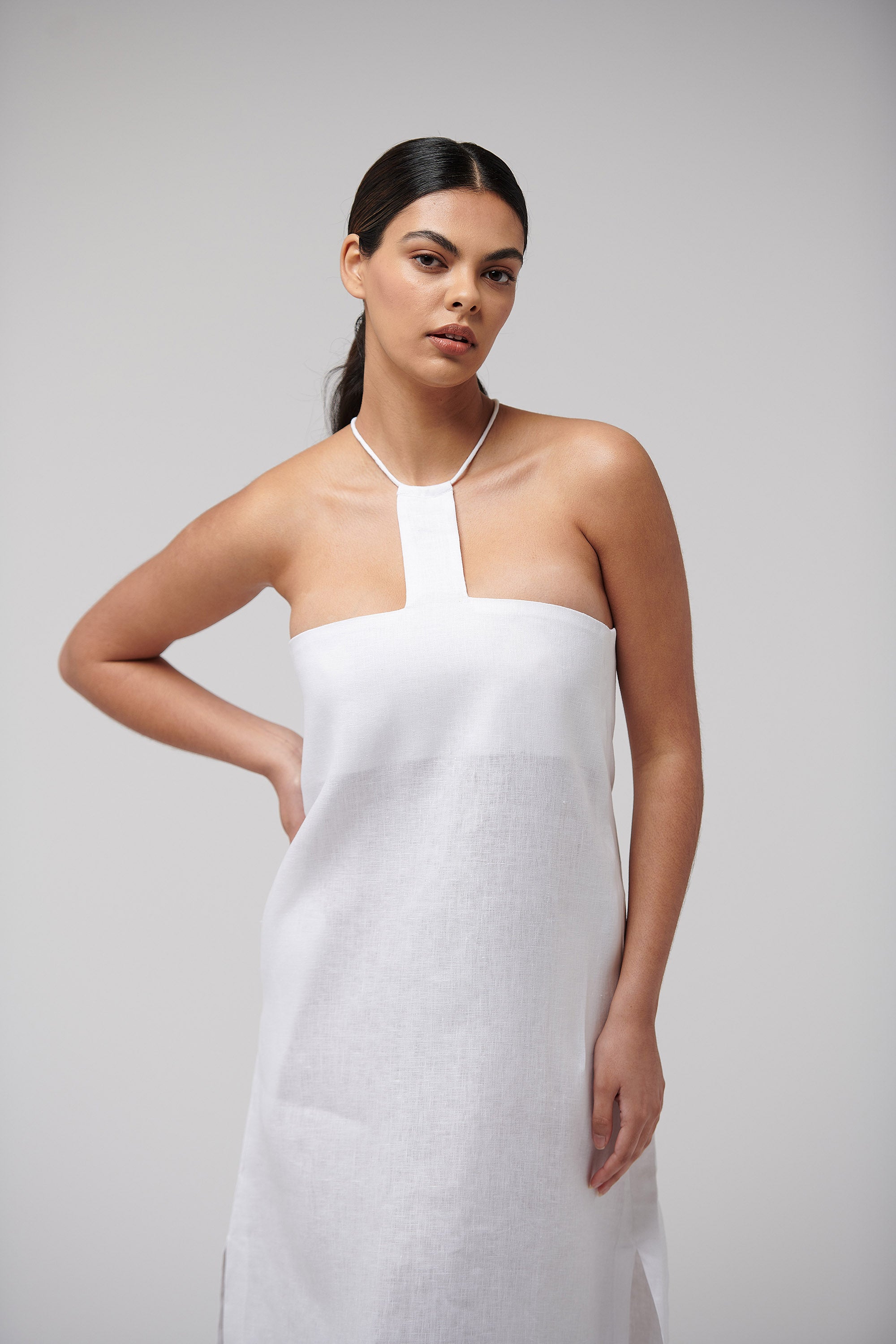 Amara Slip Dress White