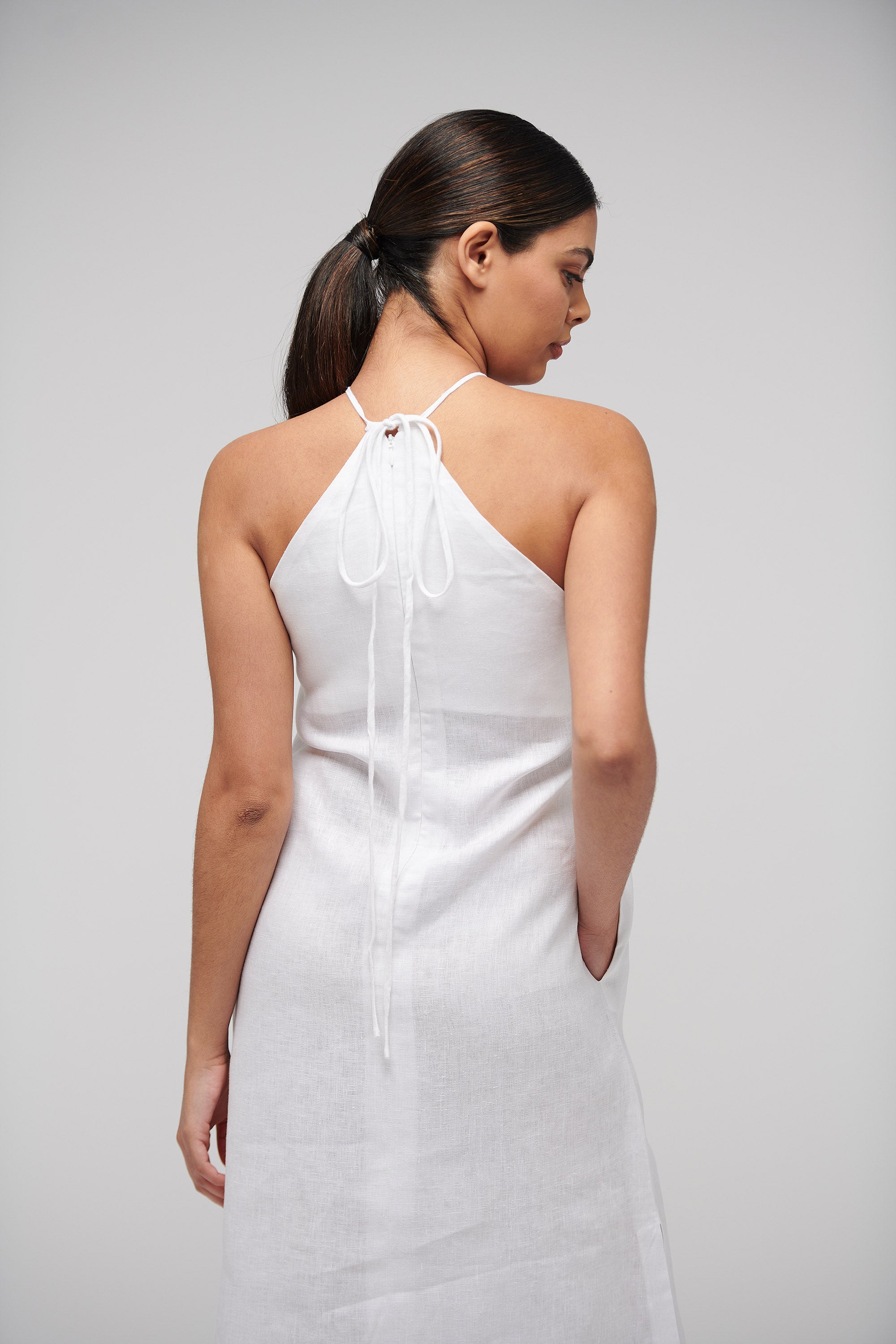 Gabrielle Slip Dress White