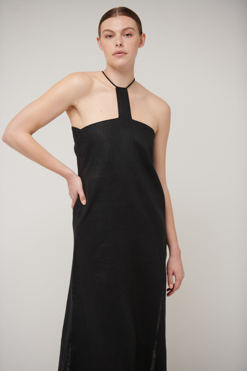 Amara Slip Dress Black – TRUDE LIZARES